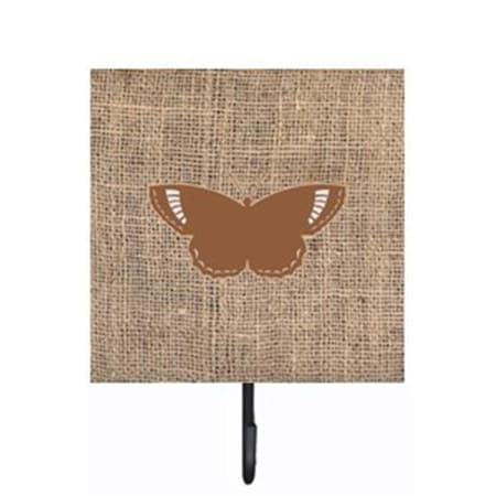 Carolines Treasures Butterfly Burlap and Brown Leash Or Key Holder BB1029-BL-BN-SH4